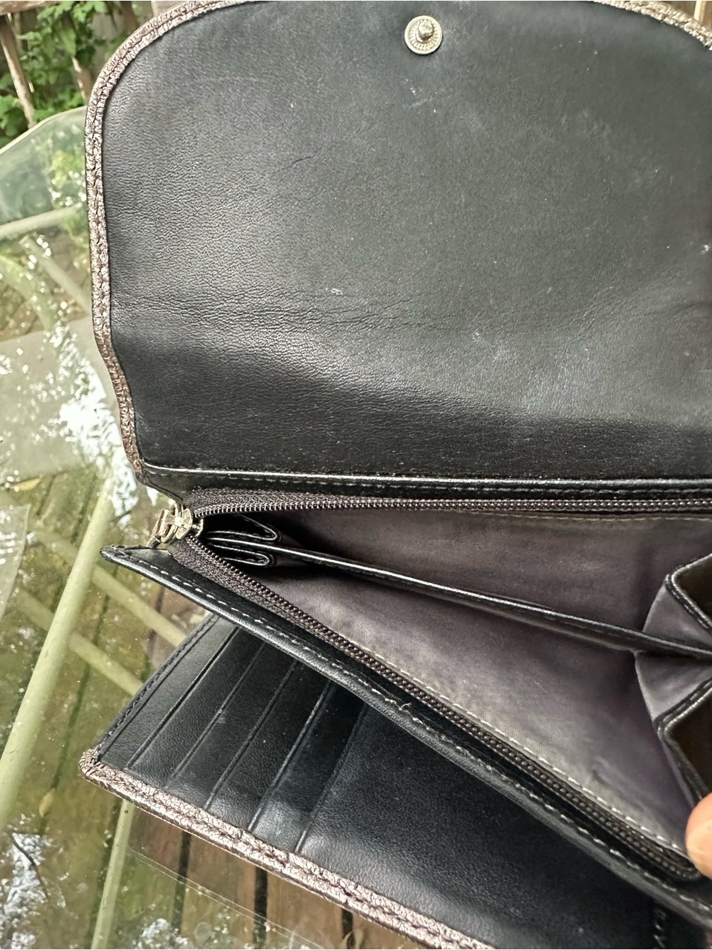 Coach Vintage Metallic Pewter Compact Wallet - Picture 8 of 11